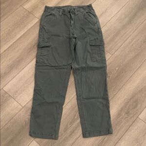 American Eagle Outfitters Green-Gray Cargo Pants Relaxed Fit